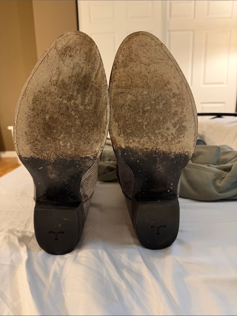 Tecovas Gray Textured Leather Cowboy Boots - Picture 5 of 10